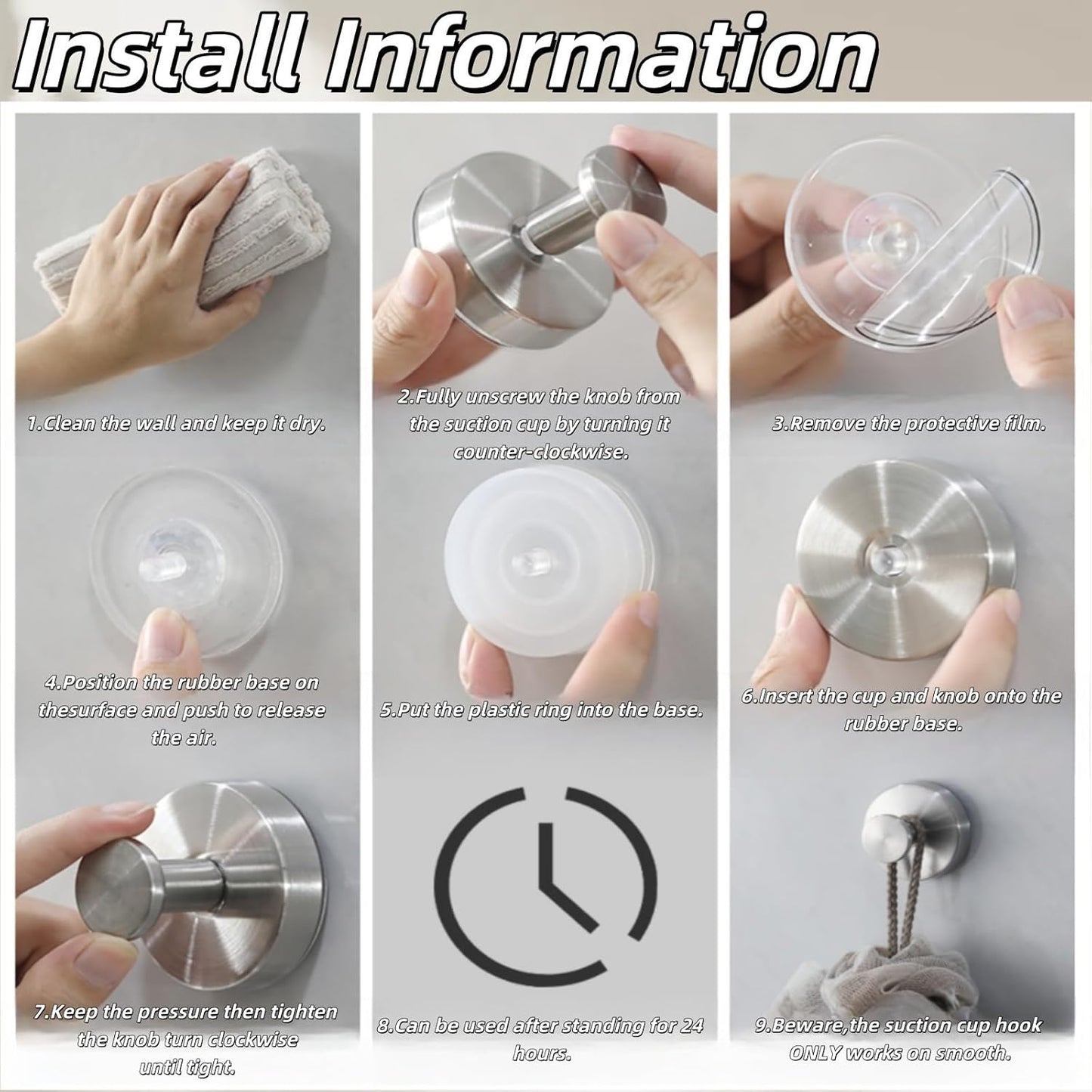 2025 Upgraded Stainless Steel Heavy Duty Suction Cup Hooks for Shower Bathroom Accessories Removable Hook for Glass Window Door Wall Hooks for Hanging Towels Robes Wreaths (Pack of 5, Gold)