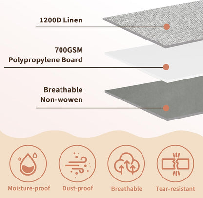 combocube 4 Pack Under Bed Storage Containers, Stackable Closet Organizers and Storage Bins with Sturdy Support, Foldable Underbed Clothes Storage Box for Blanket, Comforter, Sweater, Pillows, Shoes