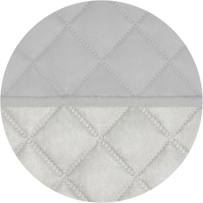 PureFit Reversible Quilted Sofa Cover, Water Resistant Slipcover Furniture Protector, Washable Couch Cover with Non Slip and Elastic Straps for Kids, Dogs, Pets (Oversized Chair, Light Gray/Ivory)