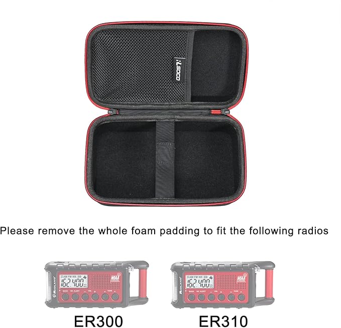 RLSOCO Hard Case Compatible With Midland ER210/ER310/ER310PRO/ER300/ER50/ER40/ER10VP Emergency Crank Weather AM/FM Radio (Case Only)