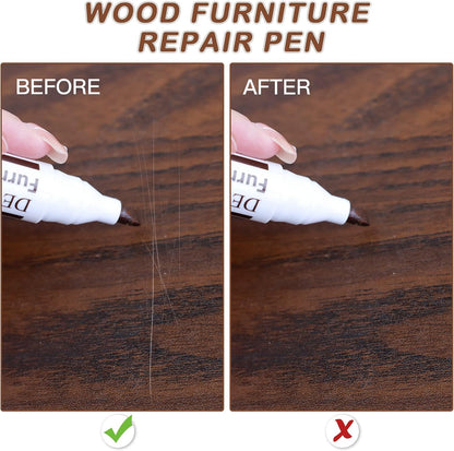 New Upgrade Furniture Pens for Touch Up, 12 Colors Wood Scratch Repair Markers, Professional Repair Tools for Stains, Scratches, Wood Floors, Tables, Bedposts