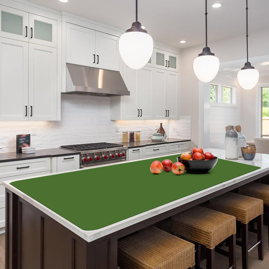 Quality Silicone Table Mat 47x24 Inch - High Heat Resistant (Lab Tested 482°F), Non-Slip Oil-Resistant Surface for Baking & DIY | Waterproof & Easy Clean (Green)