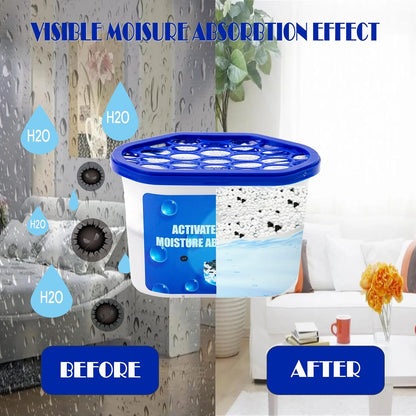 Moisture Absorbers Boxes with Activated Charcoal 4 Pack 245g Dehumidifiers for Closet Bathroom Basement Bedroom Disposable Desiccant for Car Moisture Absorbers for Home
