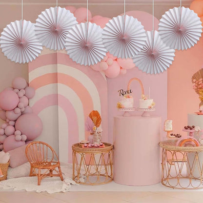 Pink Birthday Decorations,DIY Pink Paper Fans Hanging Decoration ,Party Supplies Party Fans 16in, Pink Christmas,Wedding Graduation Events Accessories 30 Color DIY Set (Baby Pink)