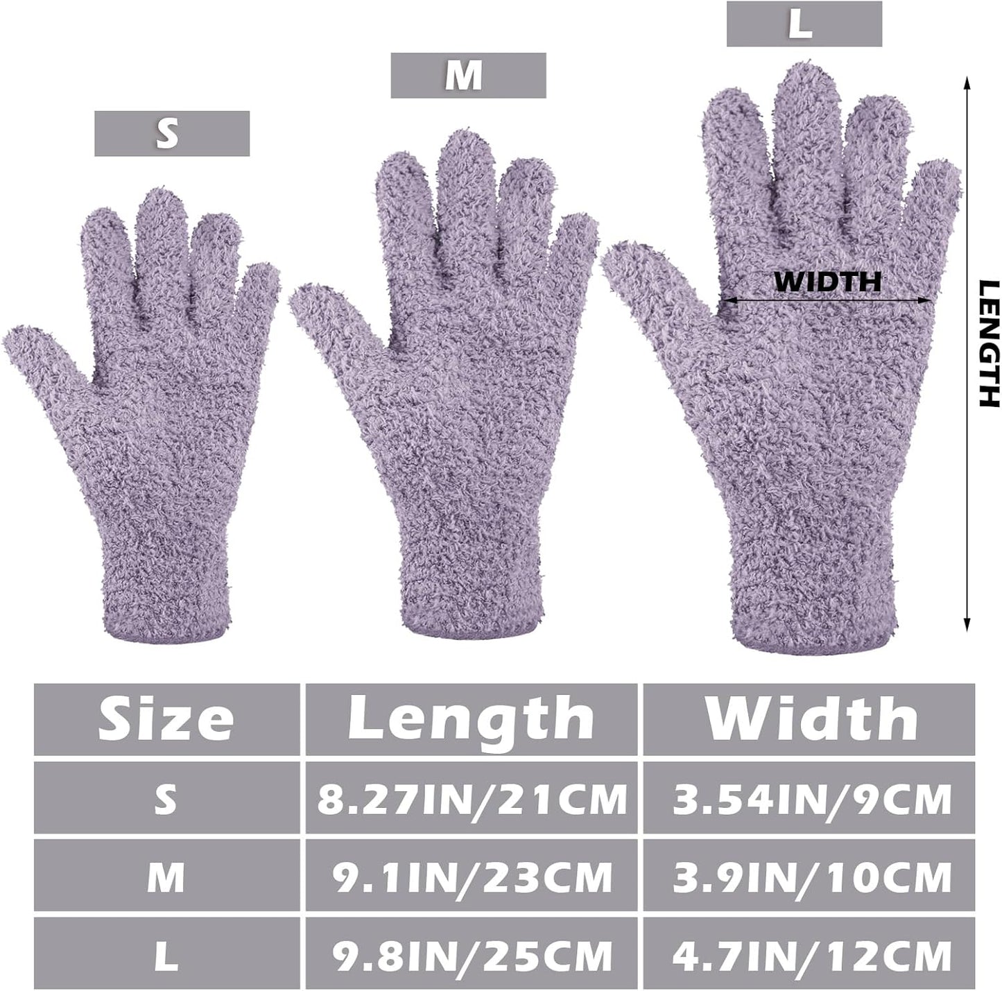 Patelai 3 Pairs Microfiber Plant Dusting Gloves Leaf Cleaning Gloves for Indoor Plants, Blinds, Furniture, House(Small,Pink, Nude, Light Purple)