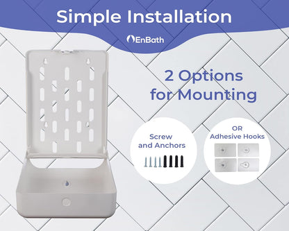 Commercial Paper Towel Dispenser Wall Mount, Holds 500 Multifold, Trifold, Z Fold, C Fold Hand Towels for Bathroom/Restroom, Office, Shop, or Home (White)