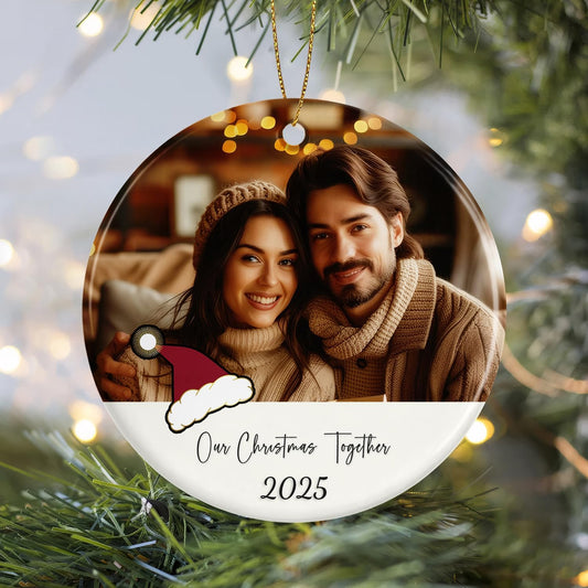 Personalized Christmas Ornaments 2025,Custom Christmas Ornament with Photo Text,Personalized Ornaments for Christmas Tree,Ornaments Keepsake Gift for Family