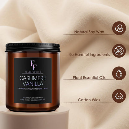 Scented Candles Set, Soy Wax Candles 8 Pack 56 Oz Aromatherapy Candles Gift Set for Women Men （Vanilla/Sandalwood/Amber/Mahogany/Vetiver/Bergamot/Caramel/Whiskey）