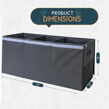 Extra Large Toy Storage Organizer with Lid - Sturdy, Collapsible Toy Chest Storage Box Design - Toys Bin with Dividers for Kids, Nursery, Bedroom, Playroom 37"x16"x14"