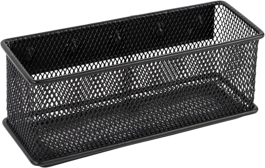 6.29'' × 2.28'' × 2.48 Black Magnetic Basket for Refrigerator Magnetic Locker Organizer for Home Office Accessories, Magnetic Basket for Whiteboard