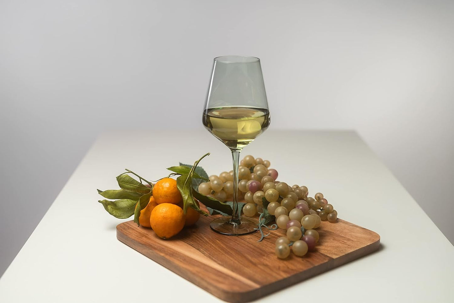 Saludi Original Light Blue Sea Wine Glasses, 16.5oz (Set of 6) Stemmed Single Color Teal Green Sea Foam Glass - Great for All Wine Types and Occasions or Gifts - Luxury, Durable, Hand-Blown