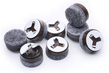 GorillaFelt CB240 Chair Leg Floor Protectors/Felt Glides (Set of 8) Tap On Felt Furniture Pads Guaranteed to Stay On, 3/4 Inch Round Sliders