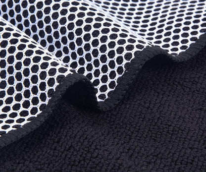 SINLAND Microfiber Dish Cloth for Washing DishesBest Kitchen Washcloth Cleaning Cloths with Poly Scour Side 12Inchx12Inch 5Pack, Black