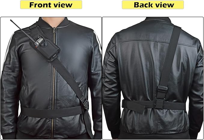 Universal Radio Chest Nylon Holder, Walkie-Talkie Holster Bag for Baofeng UV5R Retevis Kenwood Motorola Talkabout Yaesu Midland CB Radio