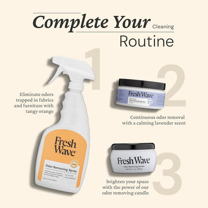 Fresh Wave Orange Scent Odor Eliminator Spray & Air Freshener, 24 fl oz. | Odor Absorber for Home, Furniture, Fabrics & Trash | Safer Odor Relief