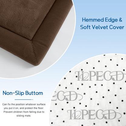 Baby Play Mat 1.2" Thick Memory Foam Nursery Rug Area Rug, 4’11” X 3’28” Yoga Mat Playmat Crawling Mat for Baby,Toddlers,Infants,Kids,Floor Mat Tatami Mat for Living Room with Non-Slip(Coffee)