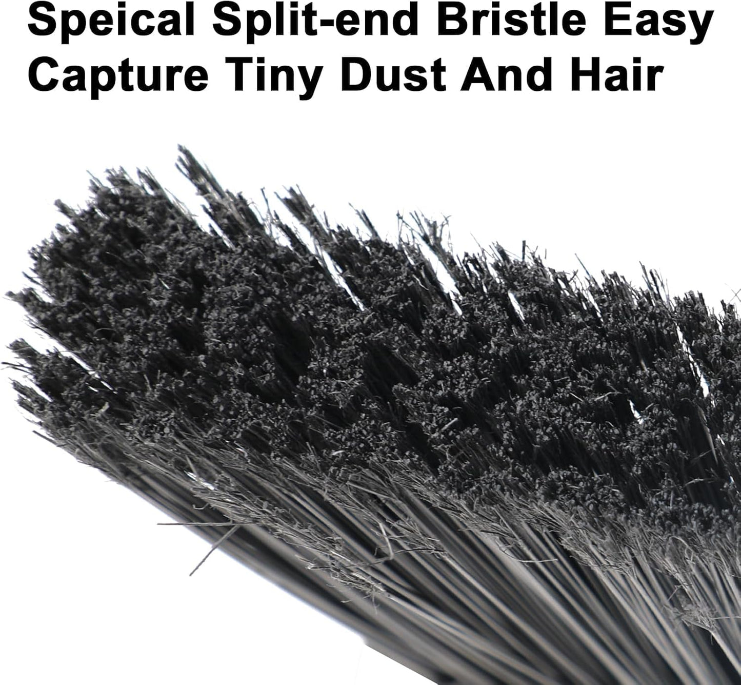 4 PCS Outdoor Indoor Broom, Brooms for Sweeeping Indoor, Heavy-Duty Kitchen Broom with Long Pole, Angle Broom Orange for Garages Restaurant Courtyard Office Slidewalk Lobby Sweep Dust