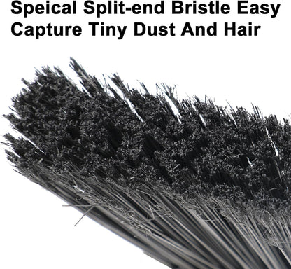 4 PCS Outdoor Indoor Broom, Brooms for Sweeeping Indoor, Heavy-Duty Kitchen Broom with Long Pole, Angle Broom Orange for Garages Restaurant Courtyard Office Slidewalk Lobby Sweep Dust