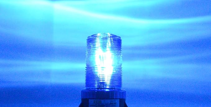 B125WS24 BLUE 24V 28V AC DC 28W STEADY-ON LIGHT BEACON EMERGENCY SAFETY WARNING