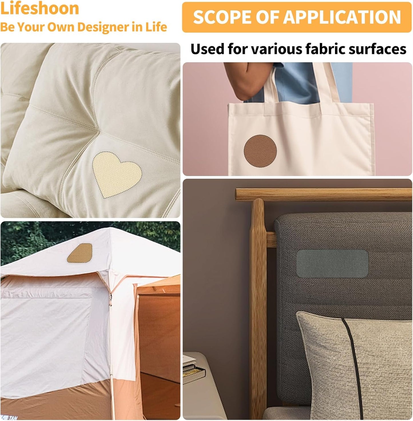 Fabric Repair Patches, Canvas Self-Adhesive Fabric Patches Tape Durable, DIY Large Canvas Repair for Sofa, Couches, Furniture, Chair, Clothing （3.5X79 Inch, Blue Grey）