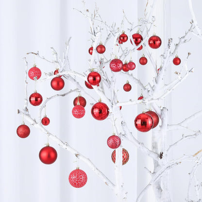 LANGXUN 36pcs Red Christmas Tree Decorations Balls, Bolas De Navidad, 2025 Christmas Decor, Indoor Outdoor Shatterproof Christmas Ornaments, Xmars Party Wedding Suppiles