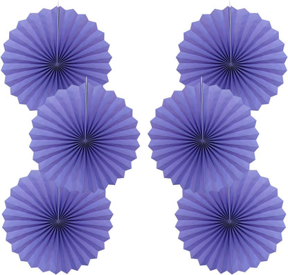 BARTHEW Purple Party Decorations,Purple Bridal Shower Decorations,Halloween Decor Events Accessories,Retirement Decorations Paper Fans Bulk 16in,Anniversary for 30 Color DIY Set(Purple)