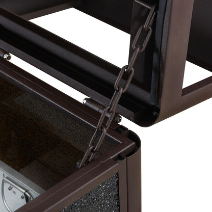 Square Waste Container with Dome Lid | Commercial Outdoor Garbage and Trash Container,Coffee 15 Gallon