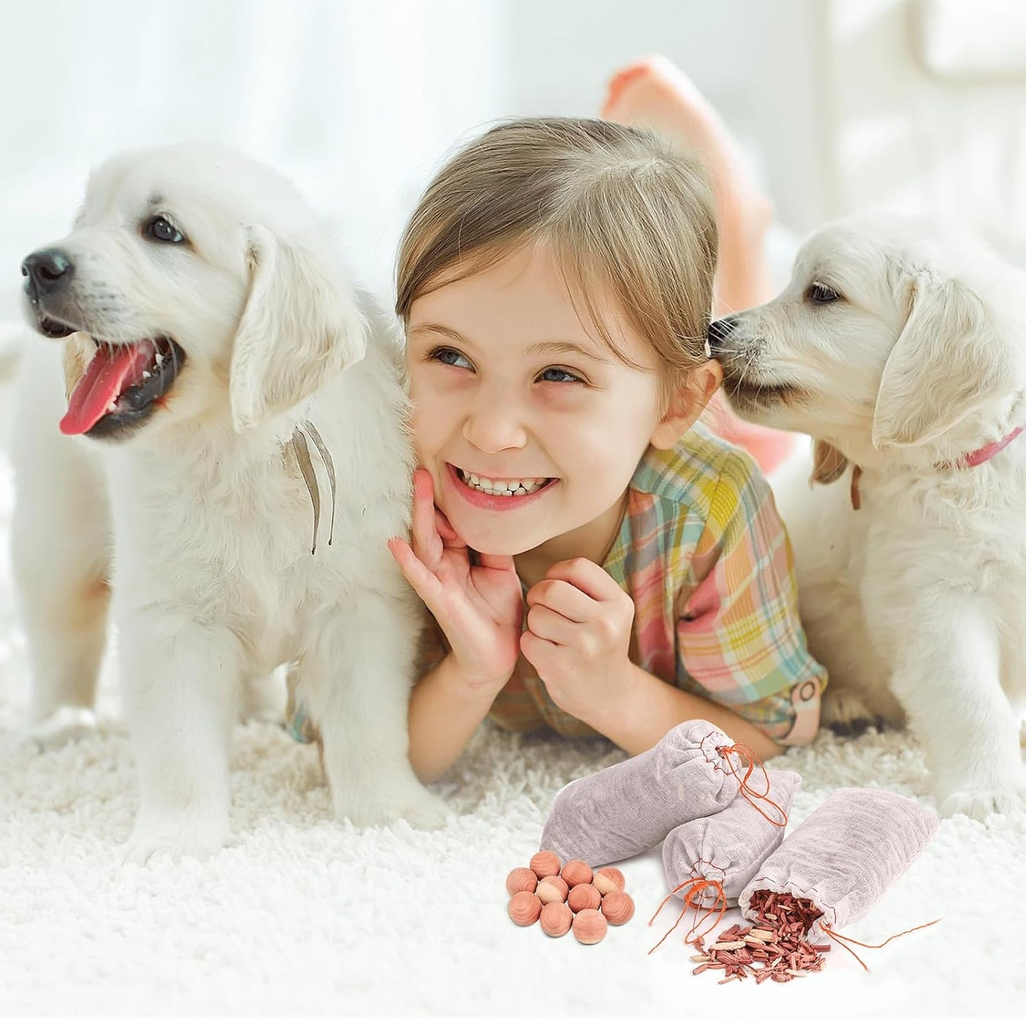 Homode Cedar Bags and Sachets - Aromatic Cedar Wood Blocks and Shavings for Clothes and Shoes Storage, Ideal for Closets and Drawers, 20 Pack