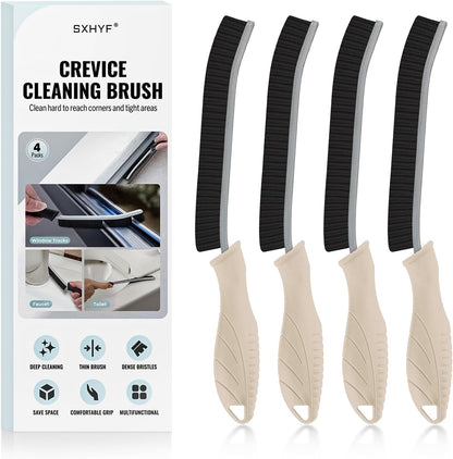 SXhyf Crevice Cleaning Brush - Grout Scrub Brush, House Cleaning Supplies, Gap Cleaning Tools, Home Essentials, Gifts for Women Men, Hard Bristle Crevice Cleaner Brush for Household Use, Bathroom