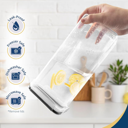 Reli. Airtight Food Storage Containers with Lids (16 Sets) | Kitchen Organizers and Storage Pantry Organizers | BPA Free Plastic Food Containers | Super Variety Pack w/Measuring Cup, 18 Labels, Pen