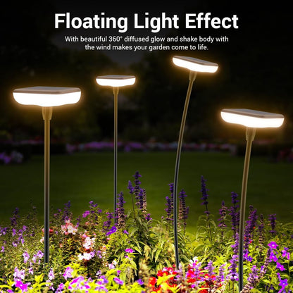 Solar Lights Outdoor Pathway 8 Pack IP65 Waterproof 31" Solar Garden Lights 2 Heights Adjustable Auto On/Off Lasting 12H for Walkway Patio Lawn Path Yard Plants Flower Beds Landscape Decor