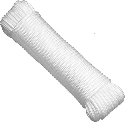 Gardzen 72' x φ1/4" White Rope, UV Resistant Rope for Flag Pole, Clothes line, Camping Tent, Canoes, Tree Work