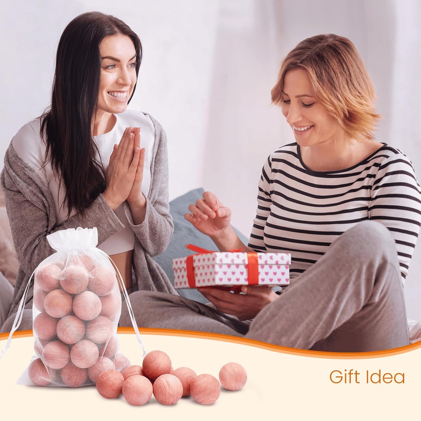 Homode Cedar Balls, Cedar Blocks for Clothes Storage, 100 Pcs Cedar Balls for Closets and Drawers, Scented Cedar Wood Chips Cedar Closet Freshener