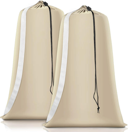 Heavy Duty Laundry Bag 2 Pack XL Nylon Laundry Bags with Straps, Washable Large Dirty Clothes Organizer with Drawstring Closure, Travel Washing Bag Fit a Laundry Hamper or Basket