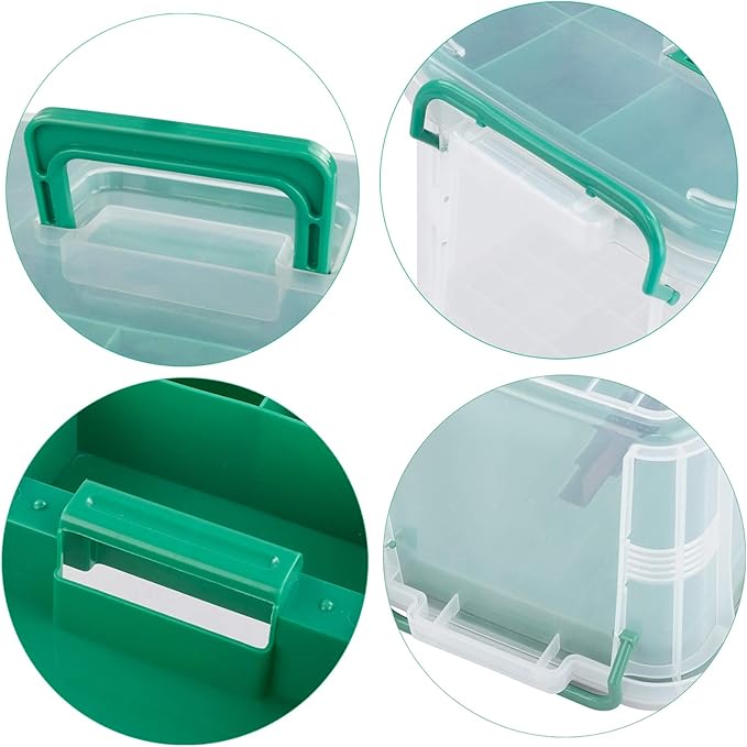 1 Pack Clear Plastic Family First Aid Box, Emergency Medical Storage Box Kit