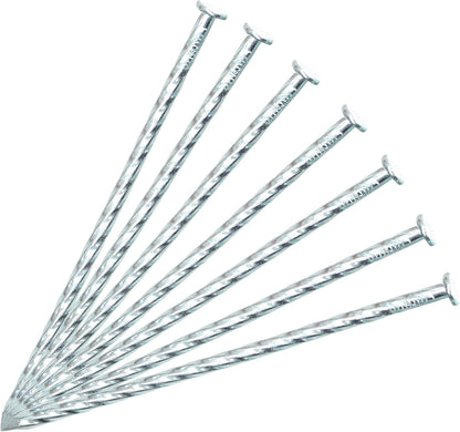 50/100/150 Pack 6" Solid Galvanized Non-Rust Metal Garden Stakes Spiral Landscape Edging Anchors for Paver Edging, Gardening, House Construction, etc (50)