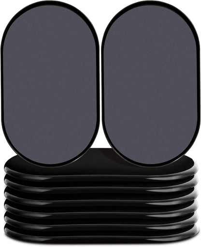 Reusable Large Furniture Sliders for Carpet, Furniture Movers Sliders, Carpet Movers Oval Heavy Duty Sofa Bed Table Desk Movers for Carpet –Quickly and Easily Move Any Item, Black (8 Pack)