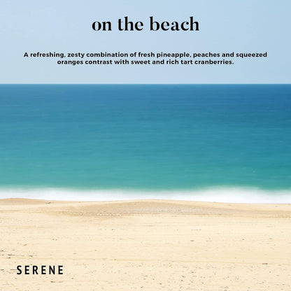 Hidden Label Large Scented Candle, On The Beach, 30oz 3 Wick Huge Candle, Serene Collection Slow Burn Natural Soy Candles for Home Scented