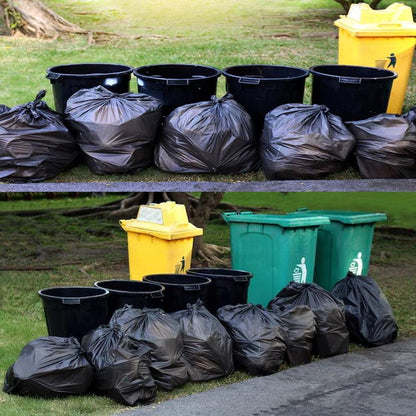 40-45 Gallon Lawn & Leaf Trash Bags, 125 Count Bulk, Black Garbage bags, Multi-purpose Trash Can Bin Liners for Home Commercial, Outdoor, Construction, Industrial