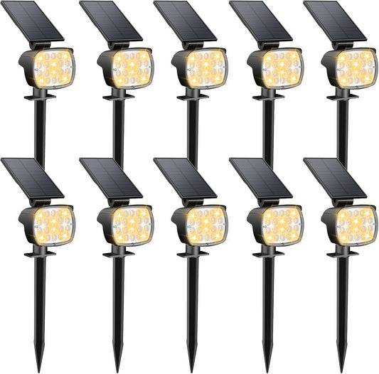 Kaxiida Solar Lights Outdoor Waterproof - 2025 Upgrade 3 Level Ultra Bright Spot Lights Uplights, LED Landscape Spotlight for Tree, Pathway, Wall, Adjustable Solar Panel Auto On/Off