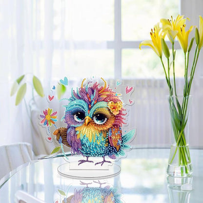 Diamond Art Kit for Adult, 5D Diamond Art Painting, Double Sided Decorative Special-Shaped Rhinestone Desktop Ornaments, DIY Acrylic Ornaments (Parrot)