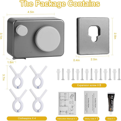 Retractable Clothesline Indoor/Outdoor, Anti-Sag for Drying Clothes Line Retracting Indoor/Outdoor, We Equipped This 13.8 Fts Laundry line Retractable with 4 Large Clips