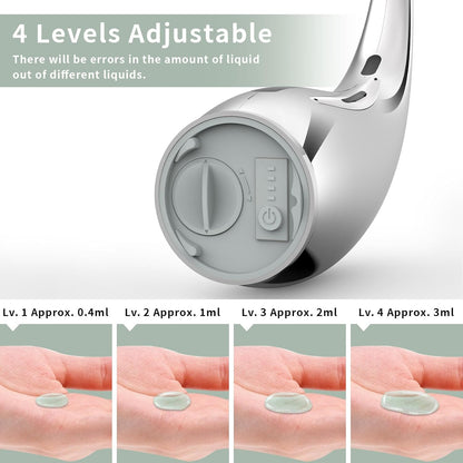 Automatic Liquid Soap Dispenser,300ML Touchless 4 Gear Adjustable,Countertop Electric Battery Operated Silver Hand Soap Dispenser with Sensor for Bathroom,Kitchen,Office