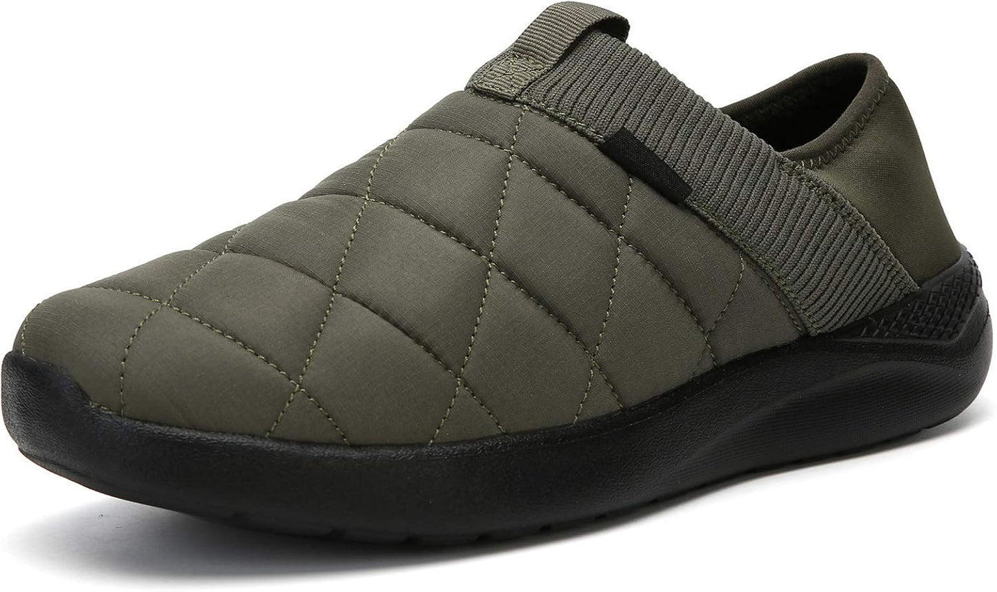 KUBUA Slippers for Men and Womens Indoor House Shoes Plush Slip on Outdoor Garden Loafers