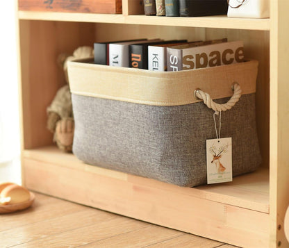 TheWarmHome Fabric Storage Bins Baskets for Organizing, Large Sturdy Storage Basket W/Handles, Decorative Foldable Storage Baskets for Shelves Closet Nursery Toy (Large - 3 Pack 15.7L×11.8W×8.3H)