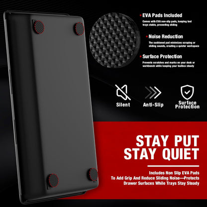 16 PCS Small Parts Tool Box Organizer Trays, tool box trays organizer for Toolbox Organization, Parts Trays and Screw Organizer Box for Tool Chest, Garage Drawers and Workbench