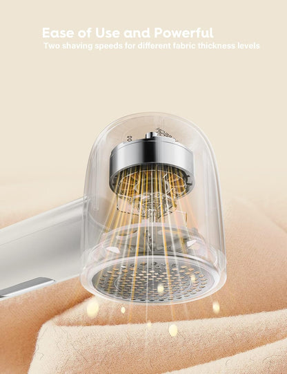 VASSON Fabric Shaver, Electric Lint Remover Rechargeable, Lint Shaver, Sweater Shavers to Remove Pilling, Sweater Defuzzer, Depillers for Clothes, Furniture (Ivory White)