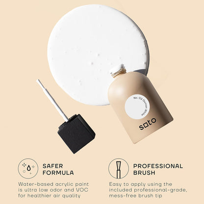 soto White Paint Touch Up, Multi-Surface, Matte Finish (No. 02 Oxman White) - 1.5 Ounces/45 Milliliters of Scratch Repair for Furniture, Walls, Cabinets, Trim, Doors, Indoor/Outdoor