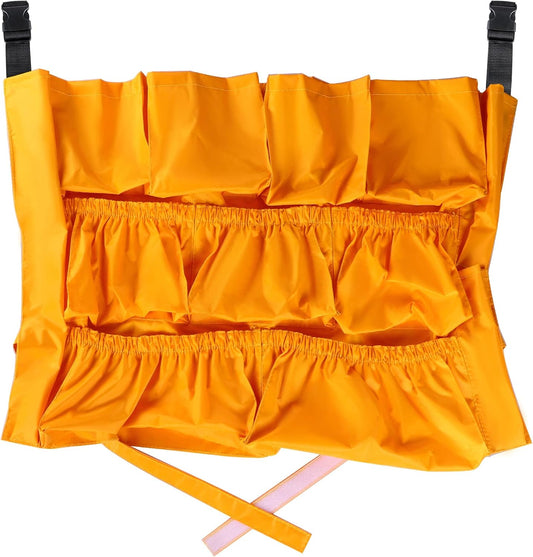 MOLIGOU 12 Pockets Trash Can Caddy Bag, Garbage Bin Caddy Organizer for Cleaning Tools and Supplies, Fits 20-44 Gallon Can