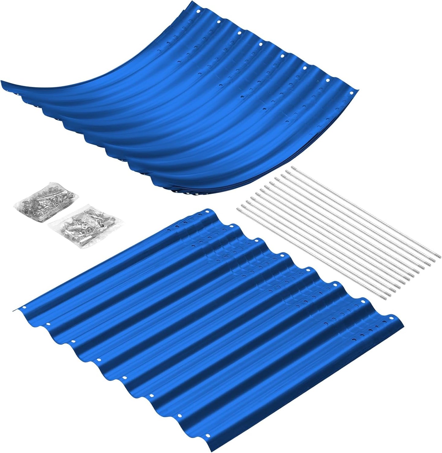 Land Guard 6x3x3ft Oval Galvanized Raised Garden Beds, Large-Capacity Metal Planter Box Outdoor, Durable Deep Raised Garden Bed 3ft Tall, Raised Beds for Gardening Vegetables, Royal Blue